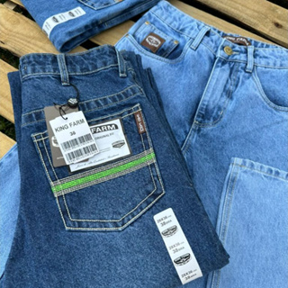 calça country masculina  king f jeans grosso cowboy rodeio montaria lançamento em Oferta na Shopee