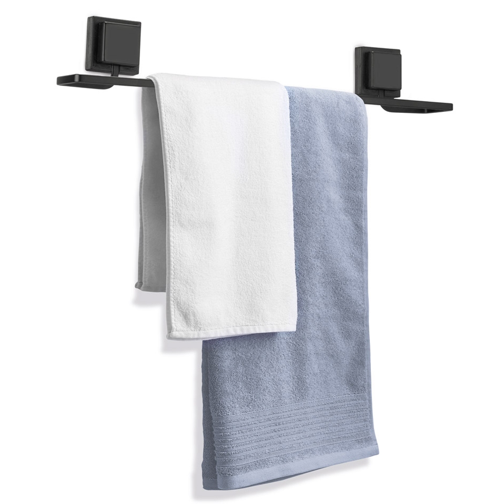 Suporte Porta Toalha de Banho Parede 3M S/ Furar Premium Arthi Preto em Oferta na Shopee