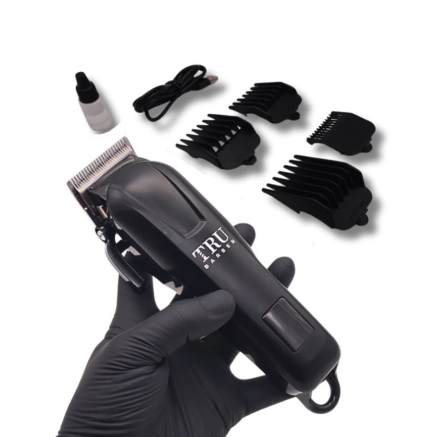 Máquina de Corte Profissional Máquina de Cortar Cabelo Profissional Tru Barber Lâmina de Titânio P