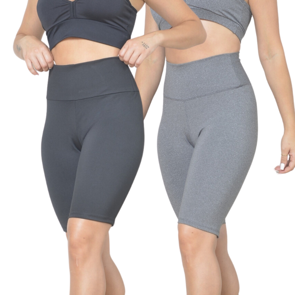 Kit 2 Bermuda Feminina Suplex Academia Fitness Legging