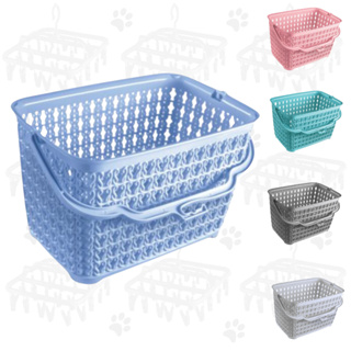 Cesto com Alça Multiuso p/ Prendedores de Roupas Plástico Reforçado com Trama em Oferta na Shopee