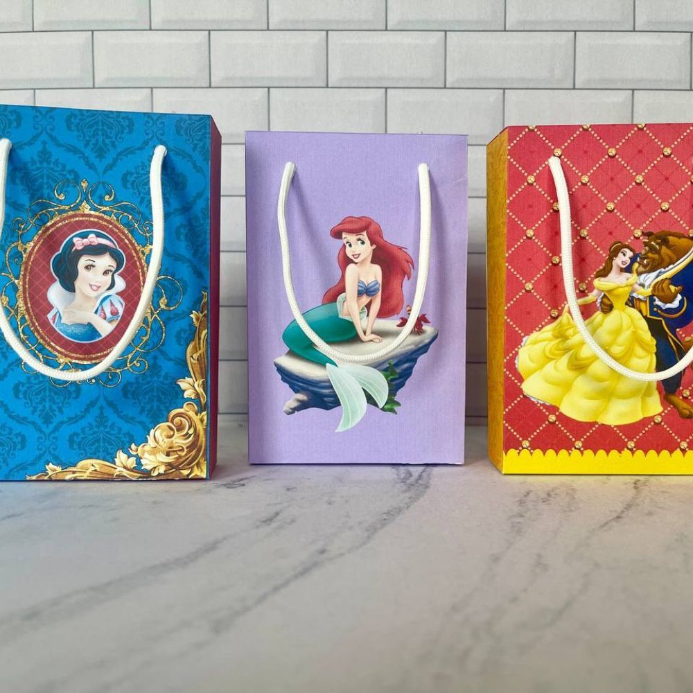 Sacolinha Surpresa PRINCESAS Personalizada Tamanho P | Lembrancinhas | Festa infantil | Aniversário