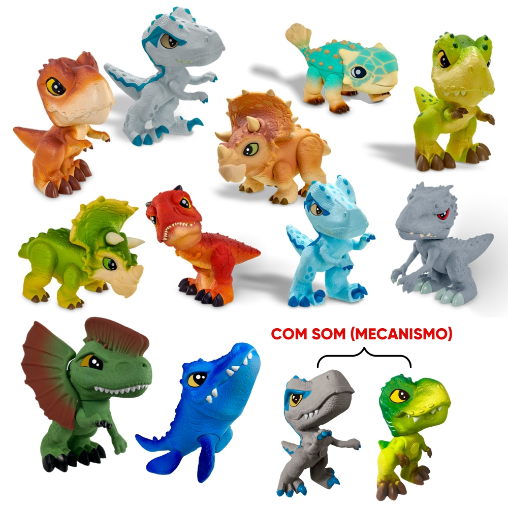 Boneco Articulado 30cm Baby Dinossauro com ou sem som mecanismo Jurassic World Dinos Universal Pupee - Hobbies & Collections