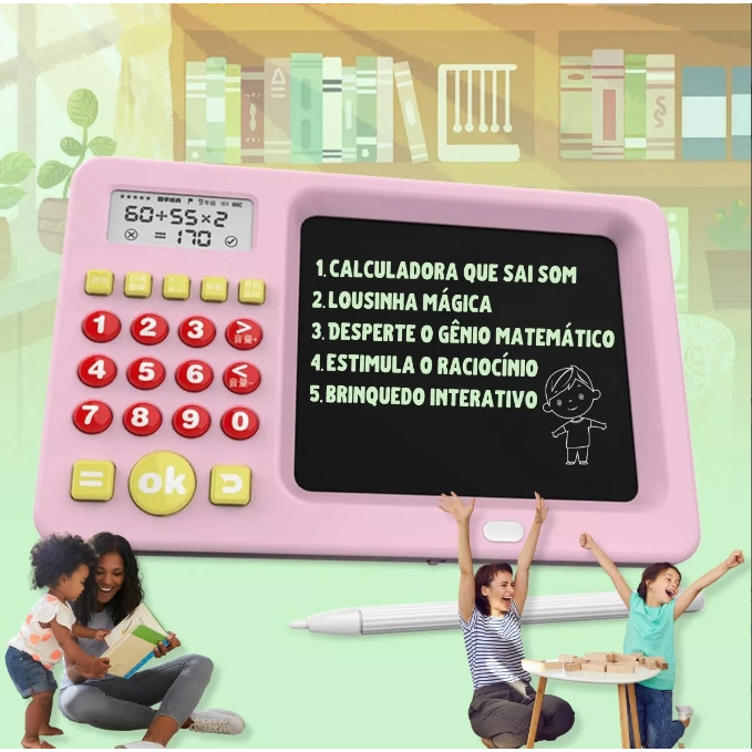 Lousa Mágica Com Calculadora Interativa Aprendizado Crianças