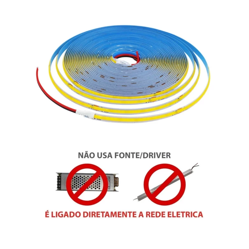 Fita LED COB 320 LED/m 110V/220V — foto 3