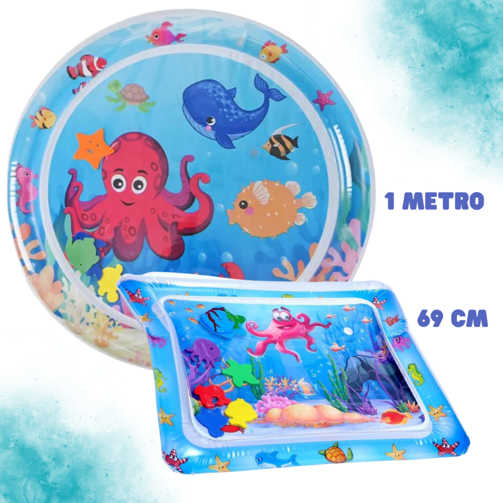 Brinquedo Tapete Bebê Inflável Infantil Água Atividades Sensorial Tipo Almofada Menino e M...