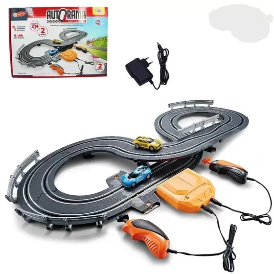 Pista de Corrida Autorama Sport 2 Carros Brinquedo Controle Remoto - Wellkids