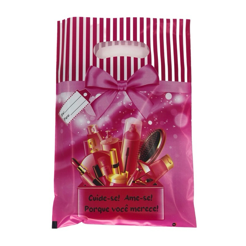 Sacola boca de palhaço Consultoria de Beleza 30x40cm 50un em Oferta na Shopee