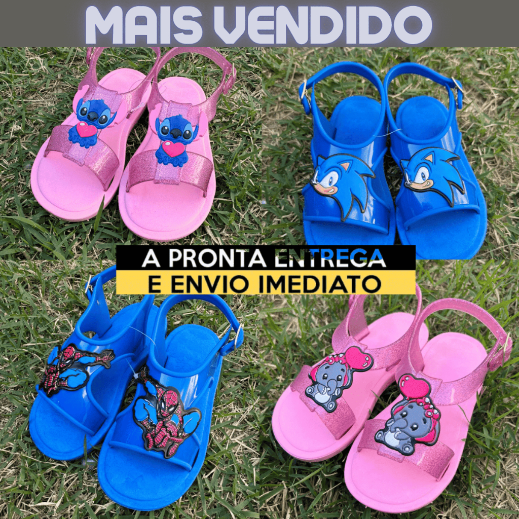 Sandalia baby Personagens Animais Menino Menina bebe Macia promocao