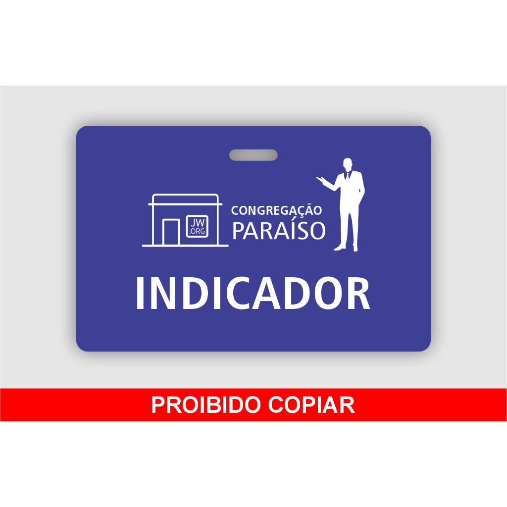Crachás indicador PVC JW horizontal Personalizado