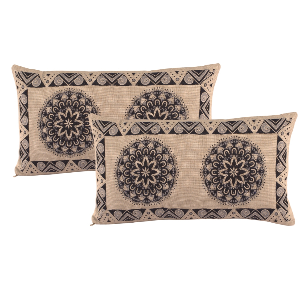 Almofada com Enchimento Turin Baguete Retangular Jacquard Estampado em Oferta na Shopee