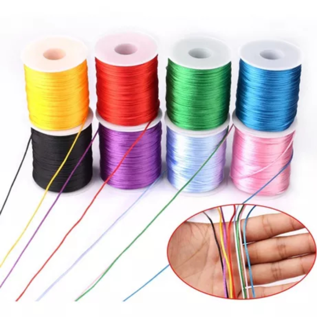 10 mt de FIO DE SEDA 1mm para pulseira terço acessórios / rabo de rato RWR