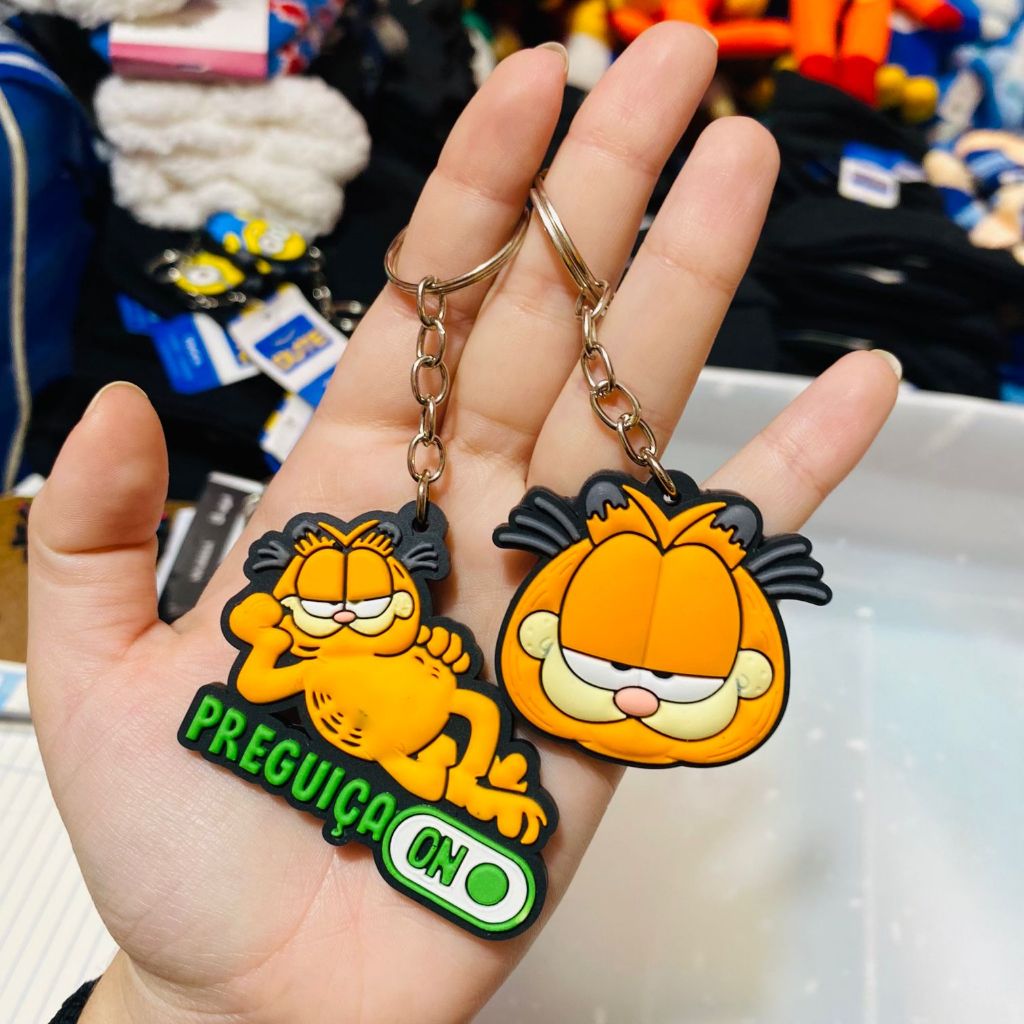 Chaveiro Desenho Garfield  Emborrachado Auto Relevo Pronta Entrega/Envio Rápido