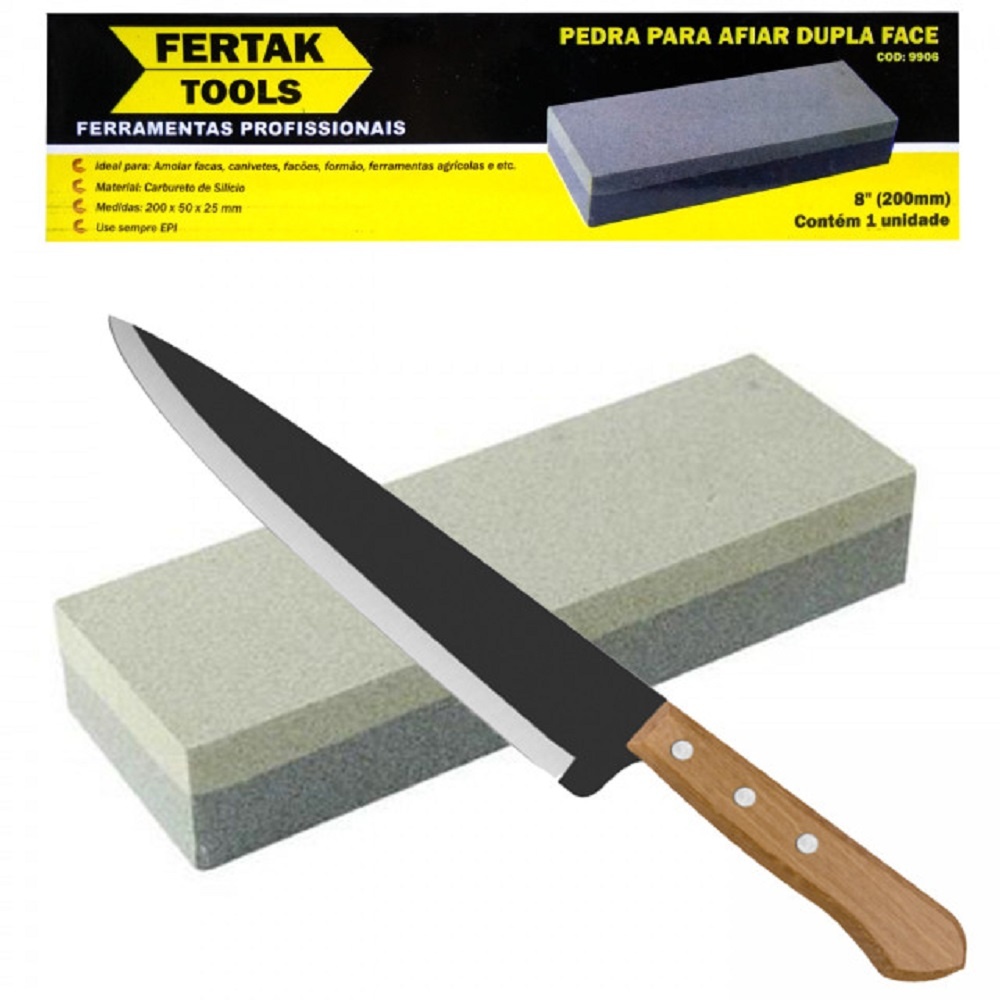 PEDRA DE AMOLAR FERTAK PROFISSIONAL DE 6´´E 8´´