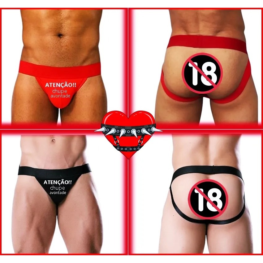 CUECA JOCKSTRAP COM FRASES