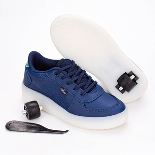 Tênis Infantil Kidy De Rodinha Com Led Azul Marinho em Oferta na Shopee