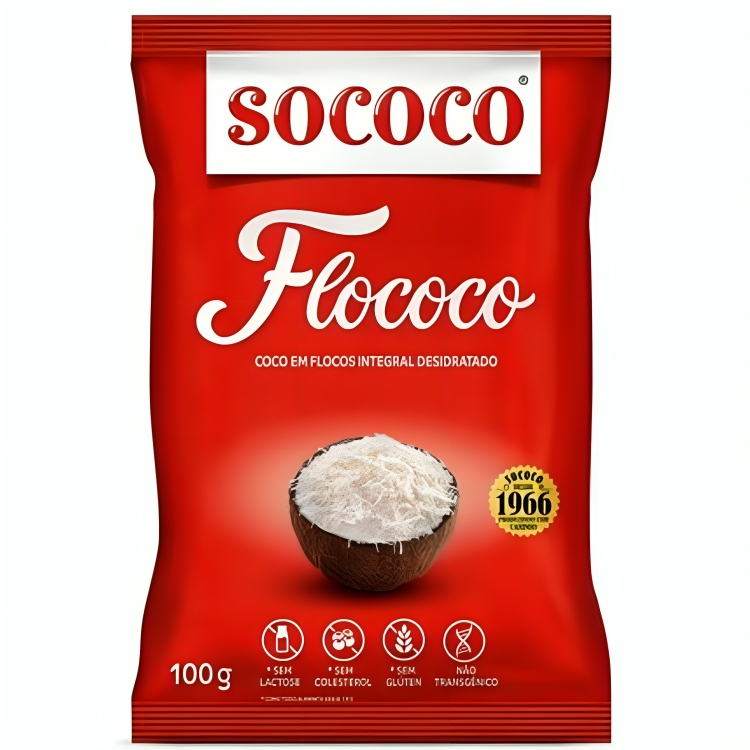 Flococo Coco em Flocos 100g Sococo em Oferta na Shopee