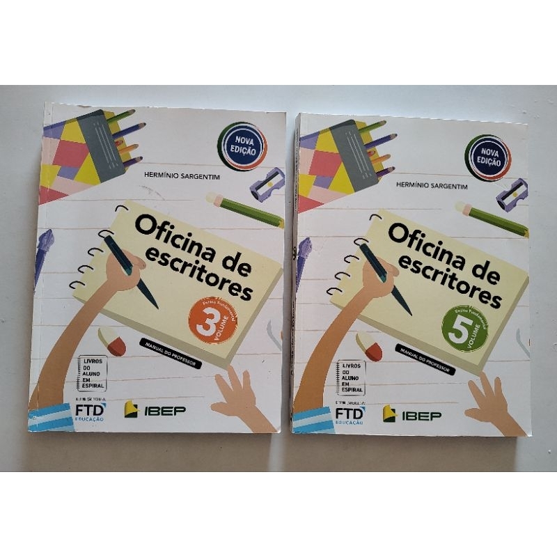 Oficina de Escritores Vol 3 e Vol 5 - Hermínio Sargento - IBEP/FTD