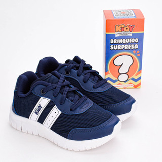 Tênis Infantil Kidy Ultra Flex Com Brinquedo Surpresa Azul Marinho em Oferta na Shopee