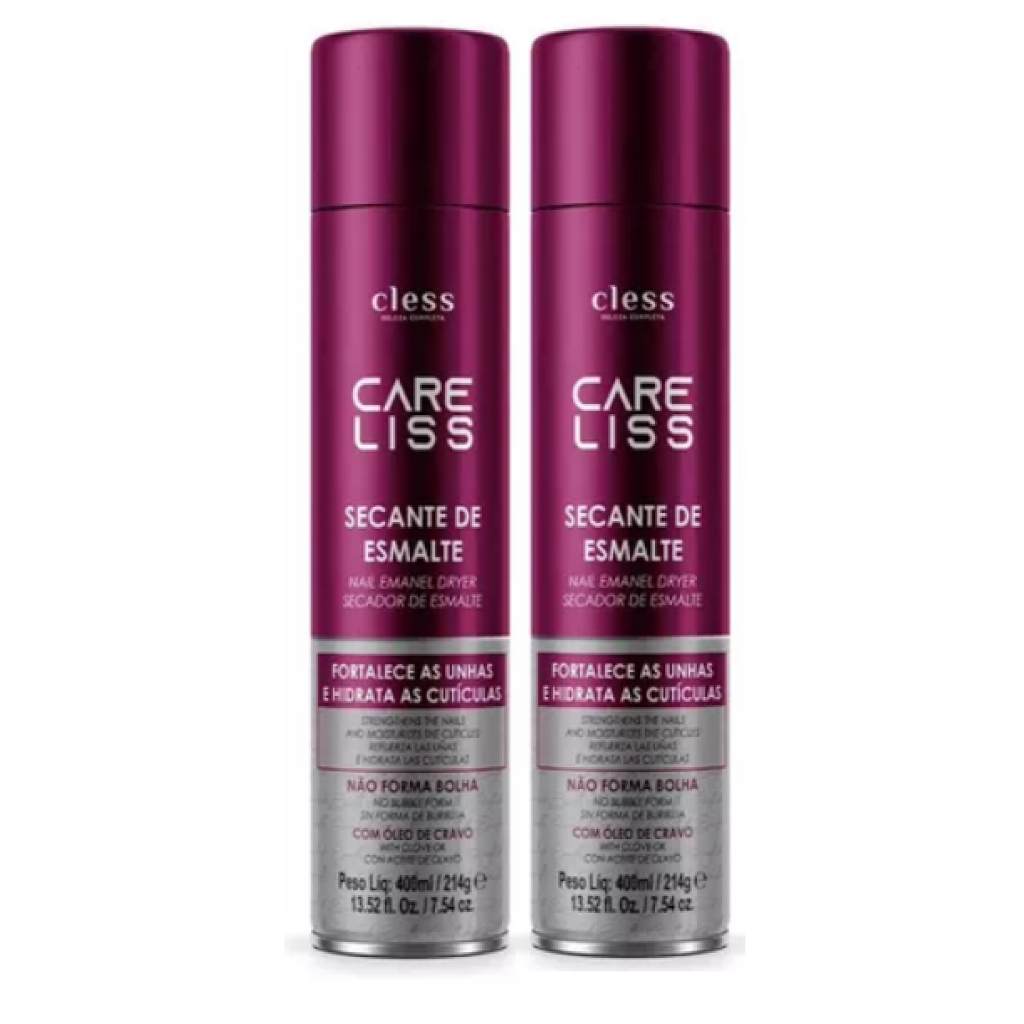 Kit 2 Secante De Esmalte Care Liss Óleo De Cravo 400ml Cless