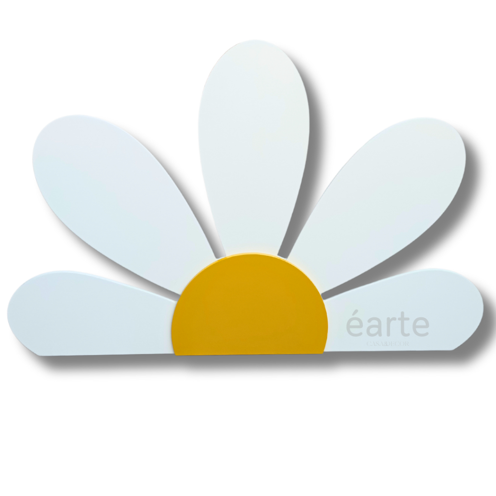Painel Flor Margarida Enfeite de Festa em mdf Pintada de Aniversário