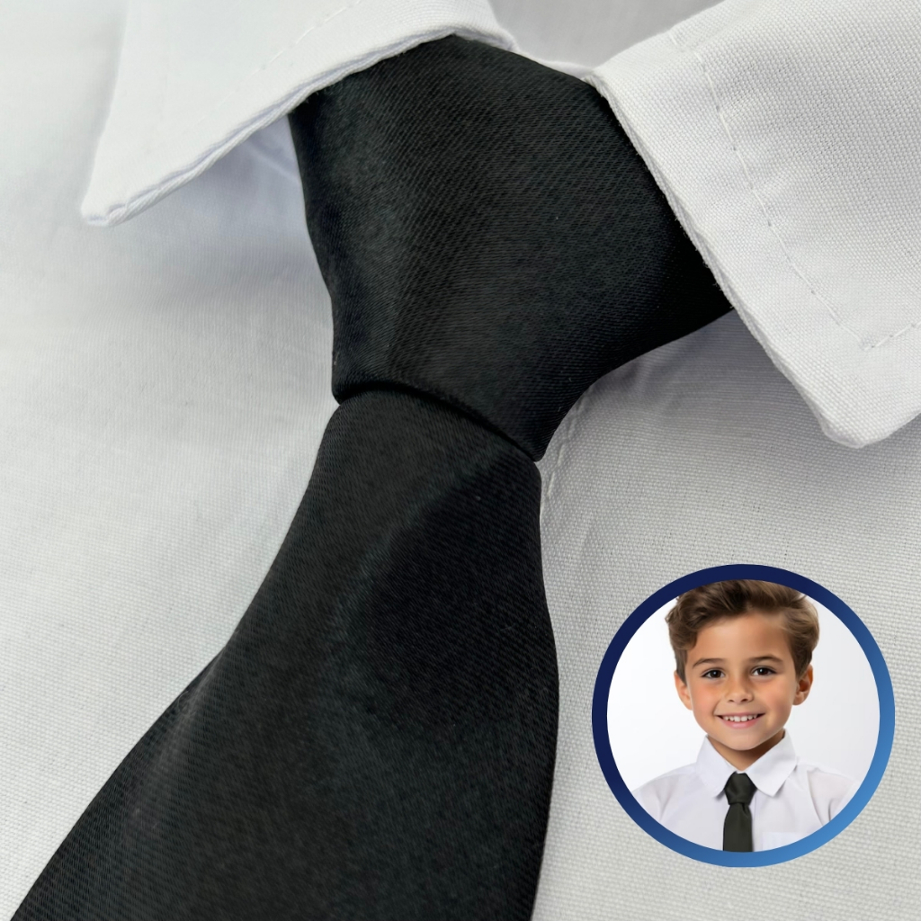 Gravata Infantil Com Nó Pronto Várias Cores Em Cetim