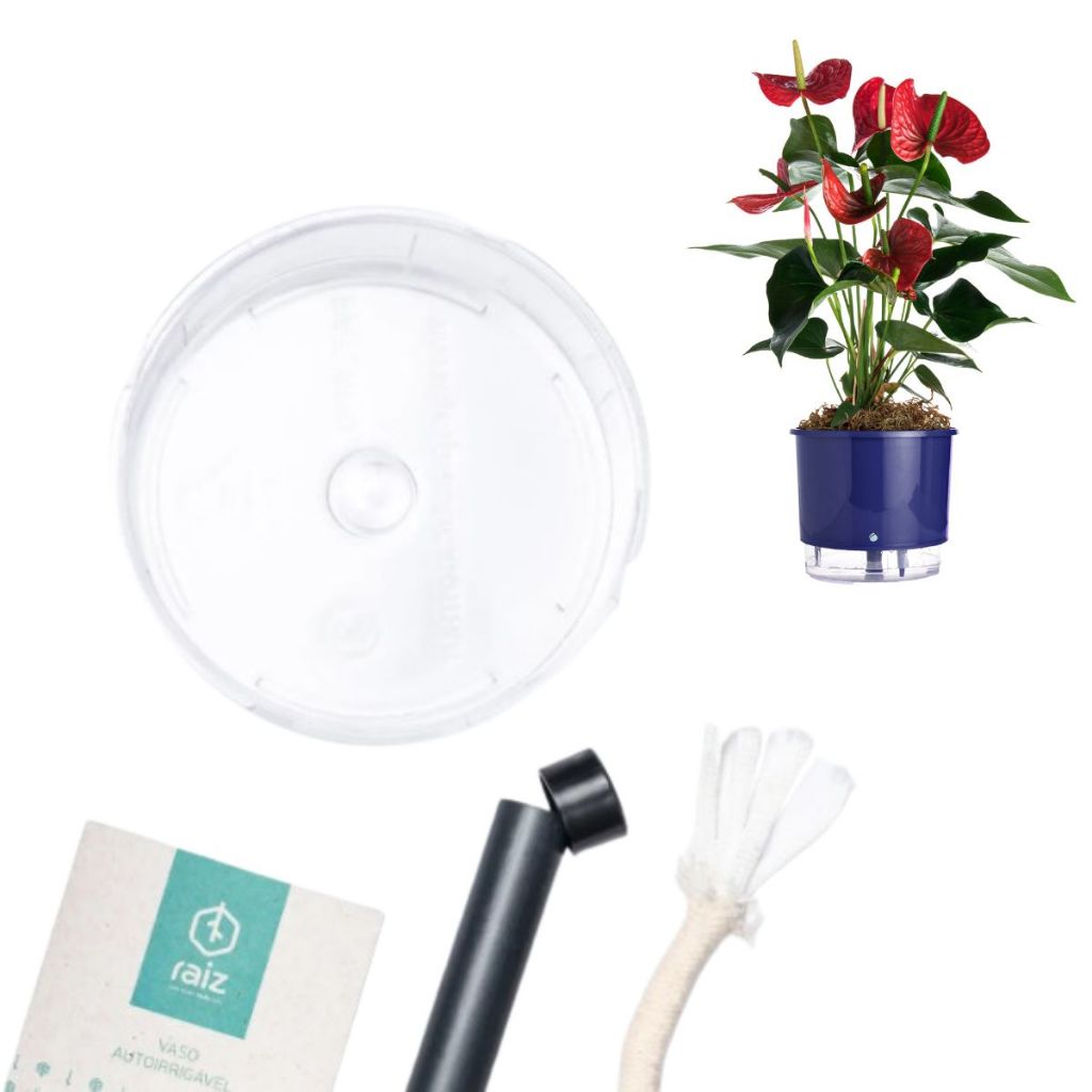 Kit Reposição de Peças Para Vasos Raiz Autoirrigável Raiz 02 03 04 Jardineira 40cm Reservatório Água Cordão Cano e tampa