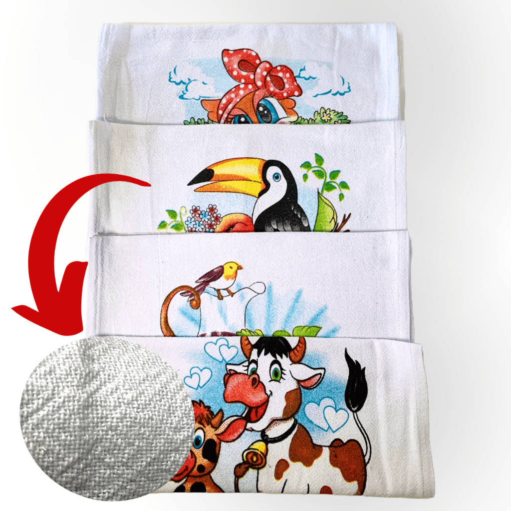 Kit 10 Panos De Prato Estampado Pé de Galinha Grande em Oferta na Shopee