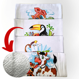 Kit 10 Panos De Prato Estampado Pé de Galinha Grande em Oferta na Shopee