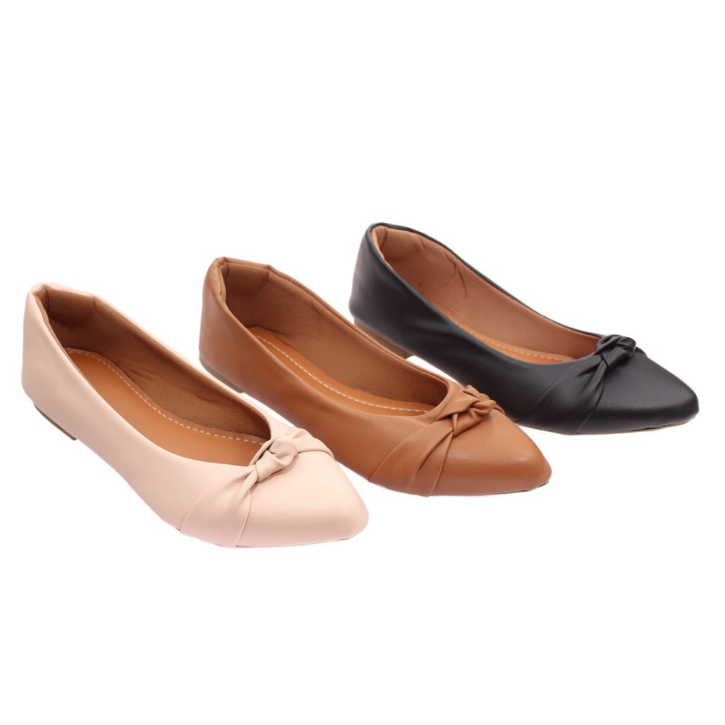 Kit Sapatilha Feminina 3 Cores Mocassim Feminino Confort