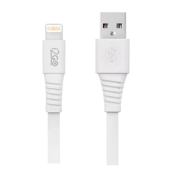 Cabo Carregador USB para Lightning iPhone i2GO Certificado Mfi 1,2m 2,4A Flat iPhone 5 ao 14 Branco