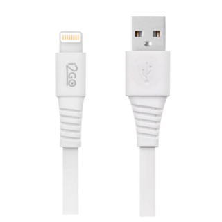 Cabo Lightning i2GO Certificado Mfi 1,2m 2,4a Flat Branco em Oferta na Shopee