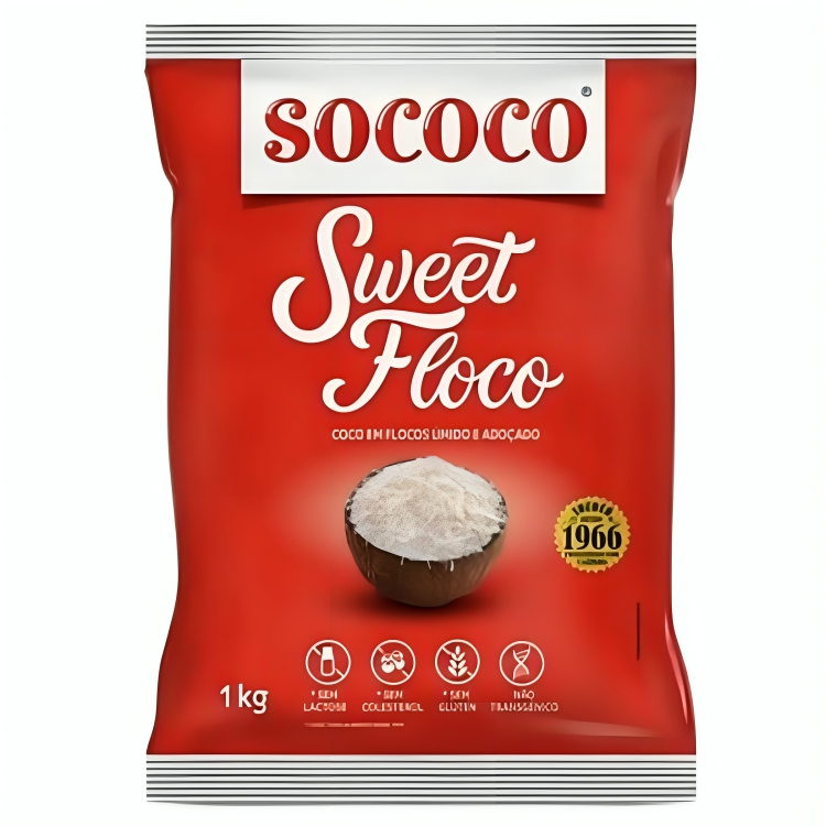 Sweet Coco em Flocos Branco 1Kg Sococo em Oferta na Shopee
