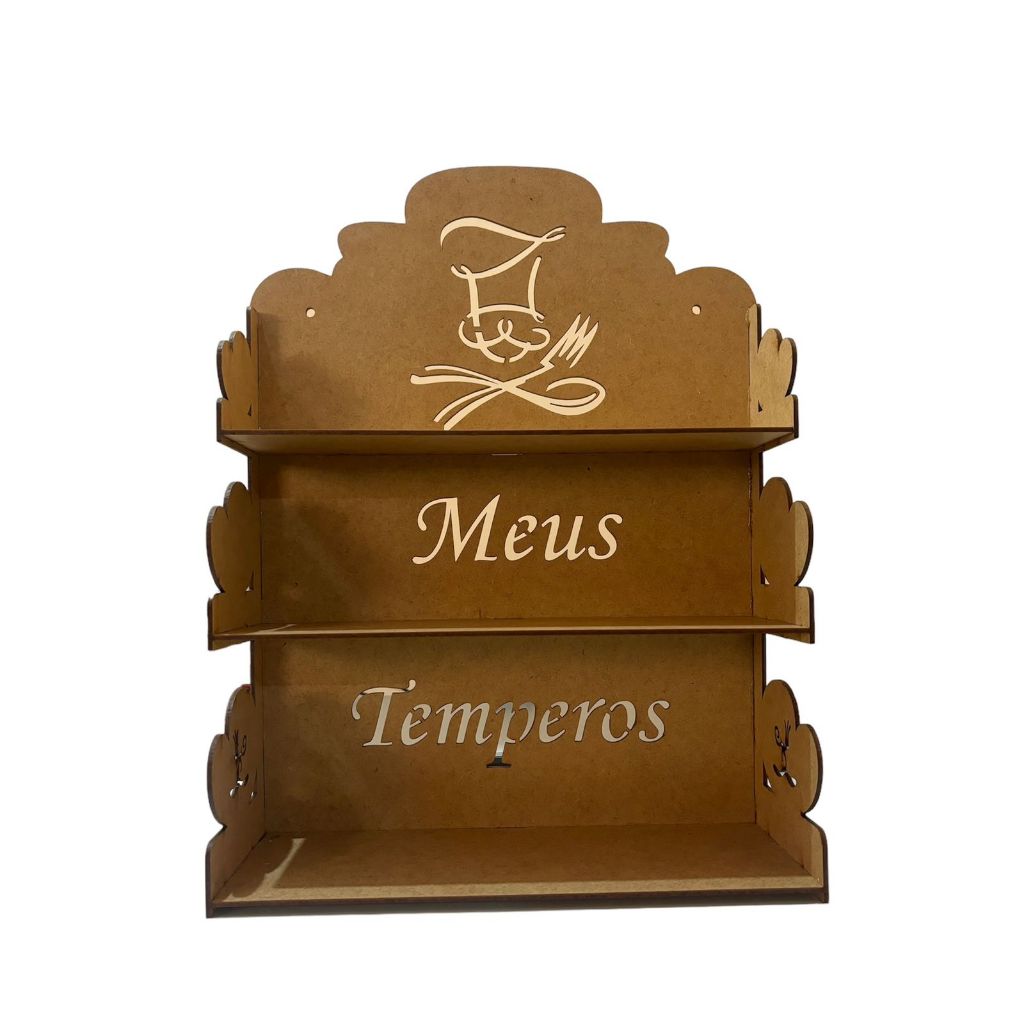 Porta Temperos Em Mdf Crú em Oferta na Shopee