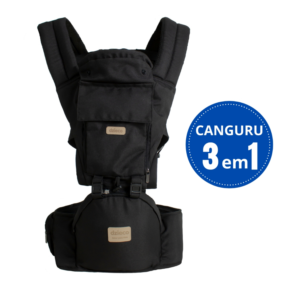 Canguru Para Bebê 3 em 1 Ergonômico Galzerano Banco de Cintura Infantil com Suporte Amamentação