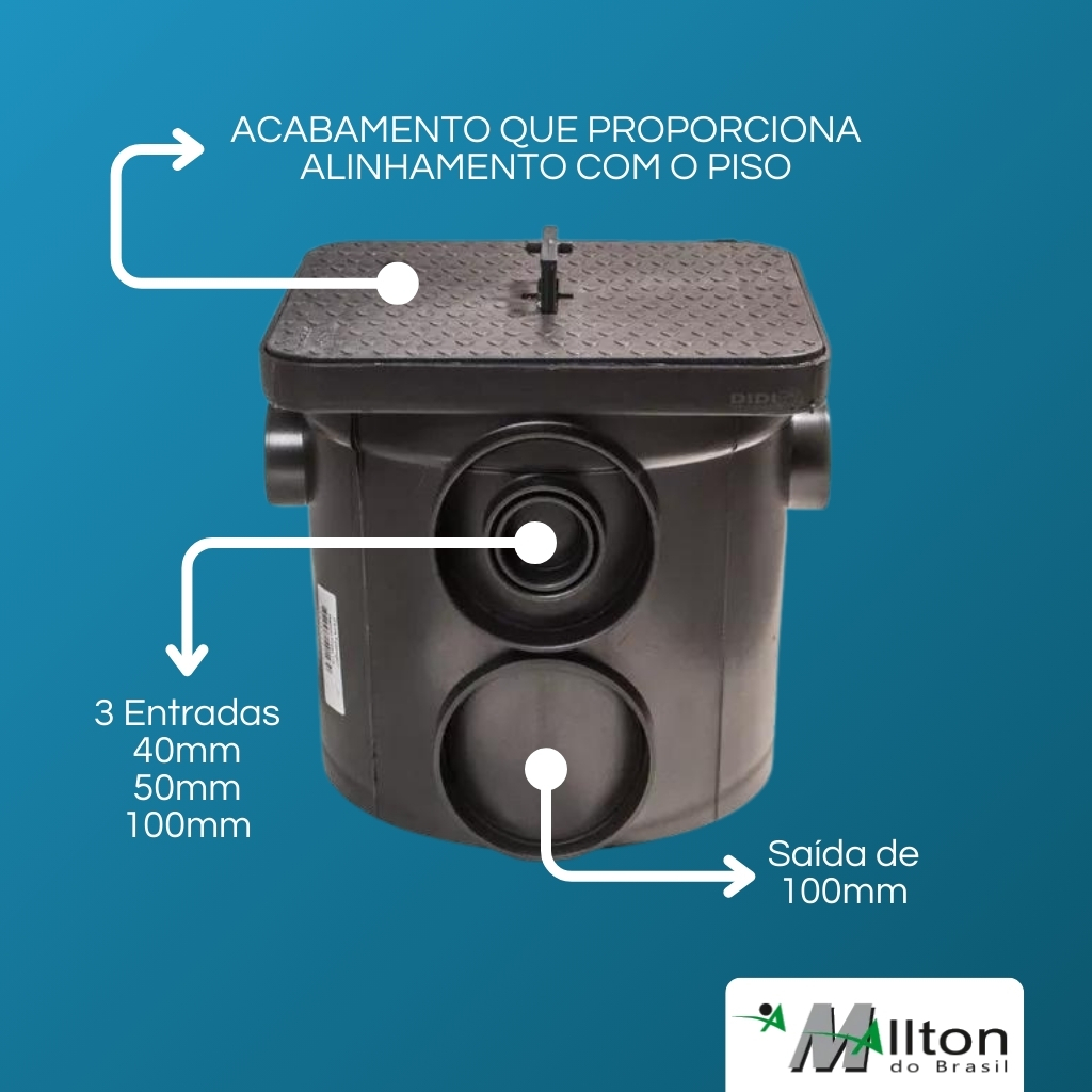 Caixa Sifonada De Gordura Com Tampa 10 Litros Mallton · foto 2