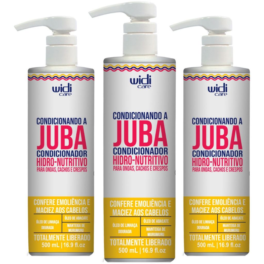 Kit 3 Condicionando A Juba Condicionador Hidro-nutritivo 500ml