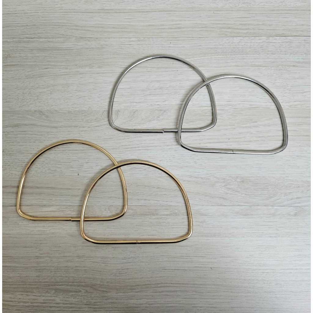 ALÇA DE METAL MEIA LUA PARA BOLSAS E ACESSÓRIOS O Par G