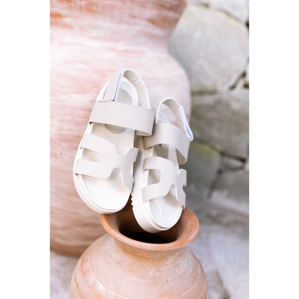 Detalhes do Sandalia Papete Dubuy Feminina Off White Ema 2058FG