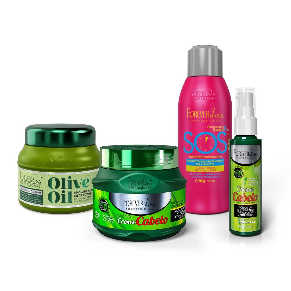 Cronograma Capilar para Queda de Cabelo Forever Liss em Oferta na Shopee