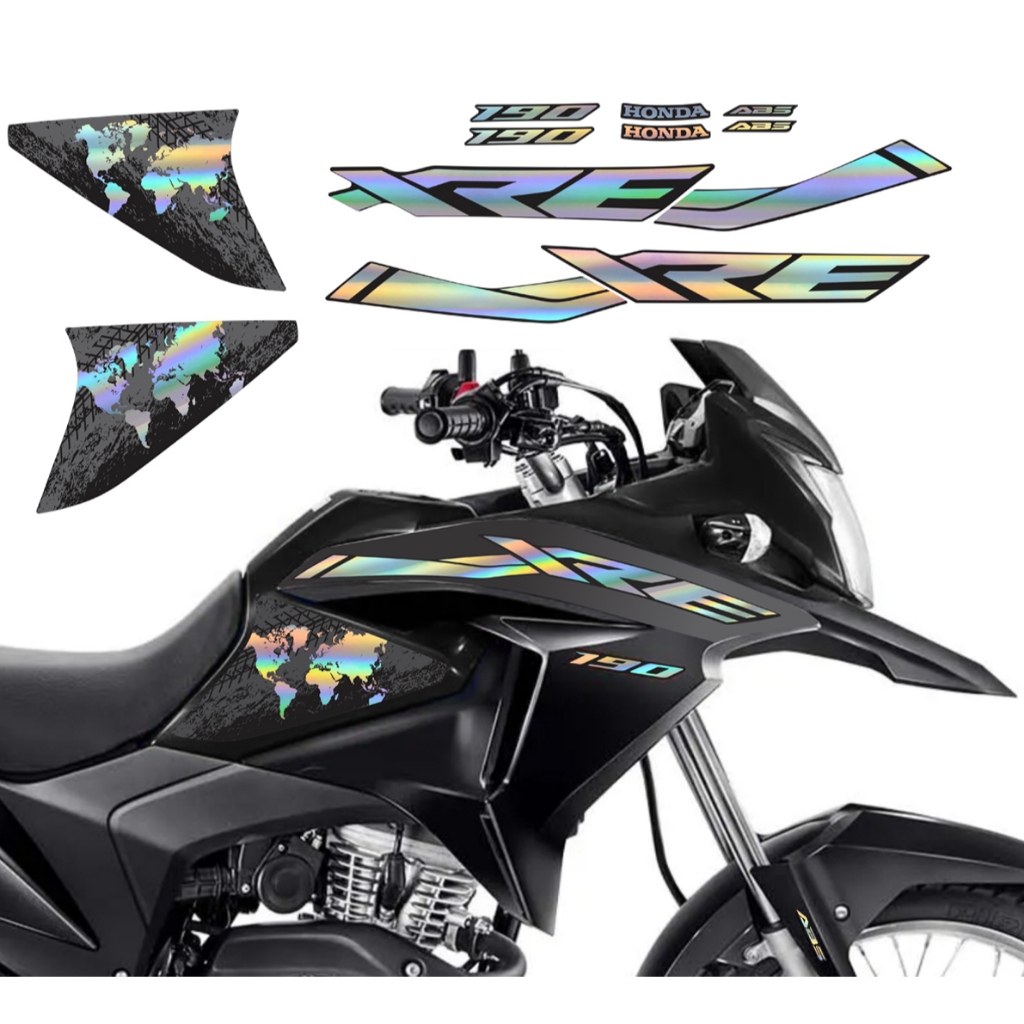 Adesivos Faixa Grafismo Xre 190 Holográfico Camaleão em Oferta na Shopee