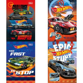 Caderno 1/4  Brochura Hot Wheels 48 folhas 14 x 20 cm - Tilibra em Oferta na Shopee