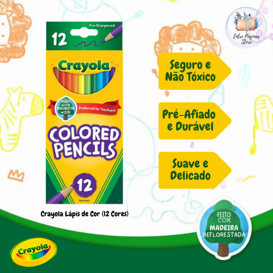 Crayola Lápis de Cor Importado* - 12 Cores