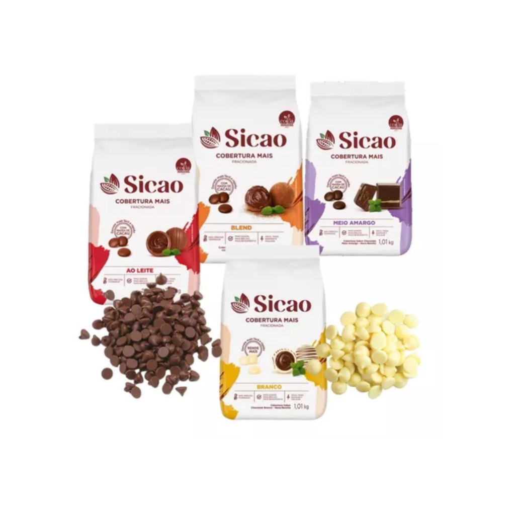 Sicao Chocolate Cobertura Gotas 2,05kg Para Ovos Trufas Recheios em Oferta na Shopee