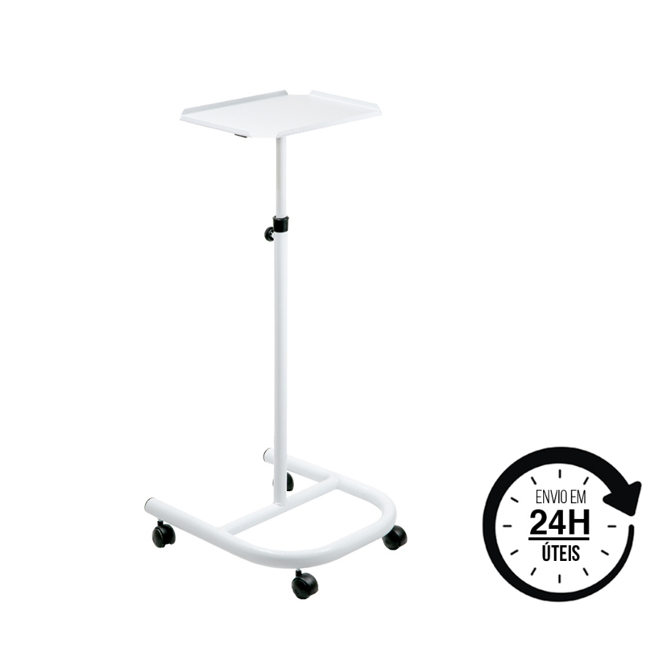 Carrinho Mesa Auxiliar para Vapor De Ozônio estética clinica branco preto