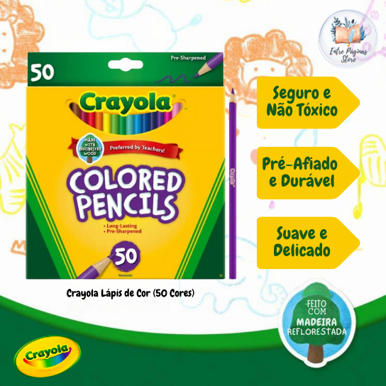 Crayola Lápis de Cor Importado* - 50 Cores