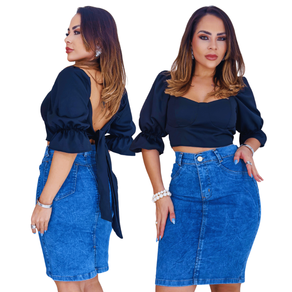 Saia Jeans Evangélica Longa No Joelho Em Promoção, Conforto E Beleza Para Todos Os Dias em Oferta na Shopee