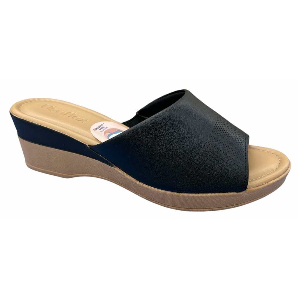 tamanco feminino salto anabela descanso de coluna usaflex 0208