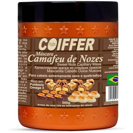 Máscara Camafeu de Nozes Coiffer 500g – Nutrição, Crescimento e Reparação para Cabelos Secos