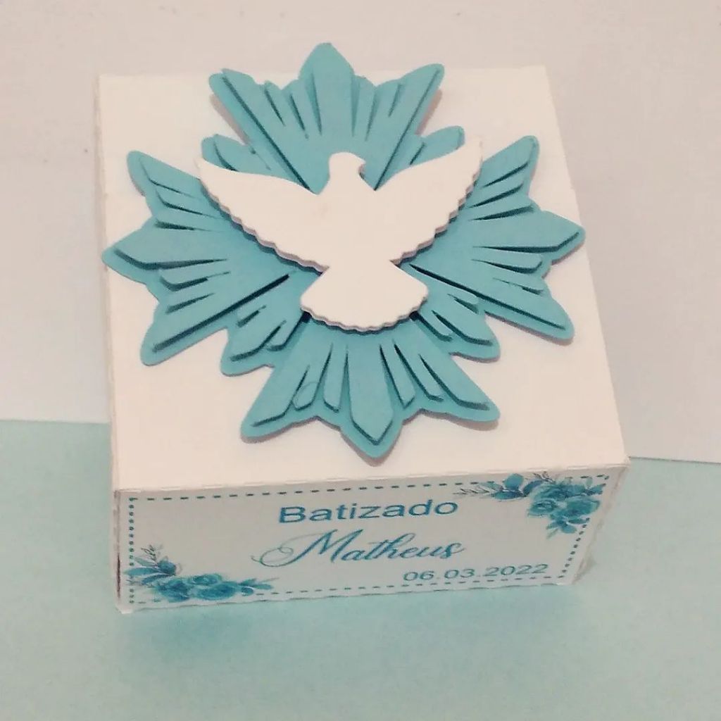Caixa lembrança batizado porta bombom / mini terço - lembrancinha batismo/CRISMA/DECORAÇÃO BATIZADORIMEIRA EUCARISTIA
